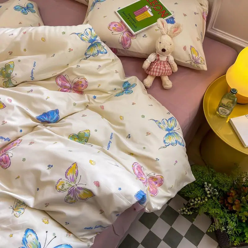 Ins Floral Bedding Set