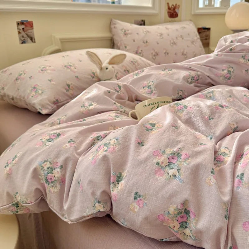 Wave Point Washed Cotton Bedding Set