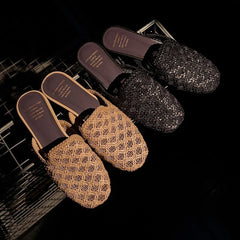sheepskin woven middle Heel