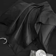 Luxury 1400TC Egyptian Cotton Soft Silky Black Bedding Set