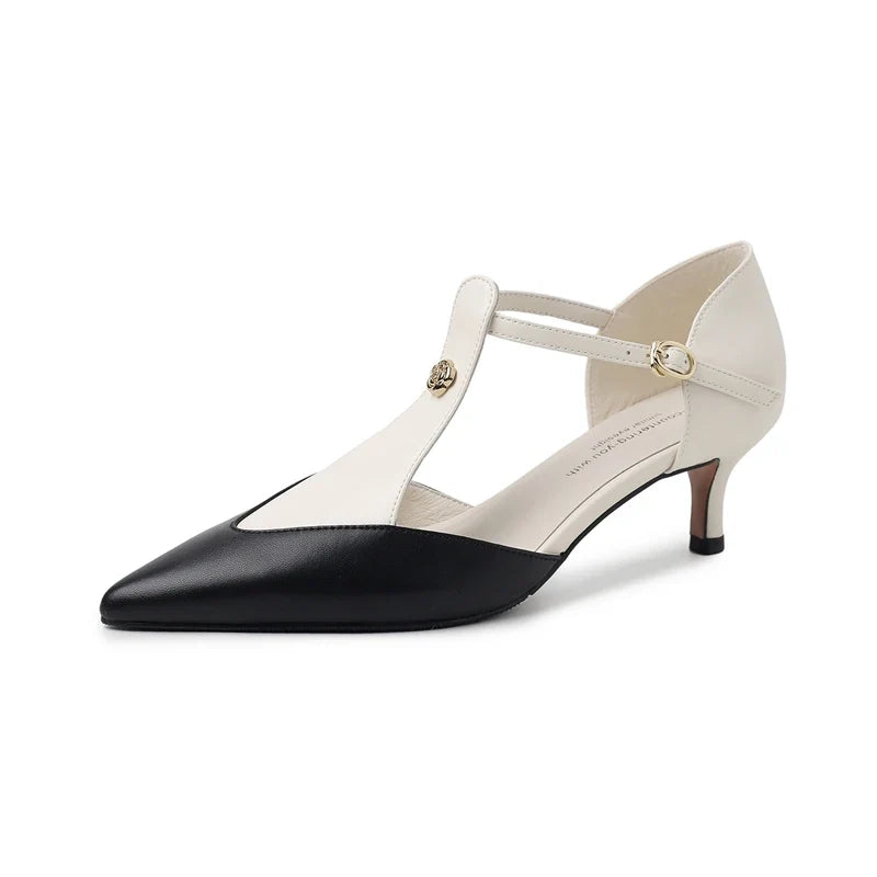sheepskin pointed loosely fastened high Heels