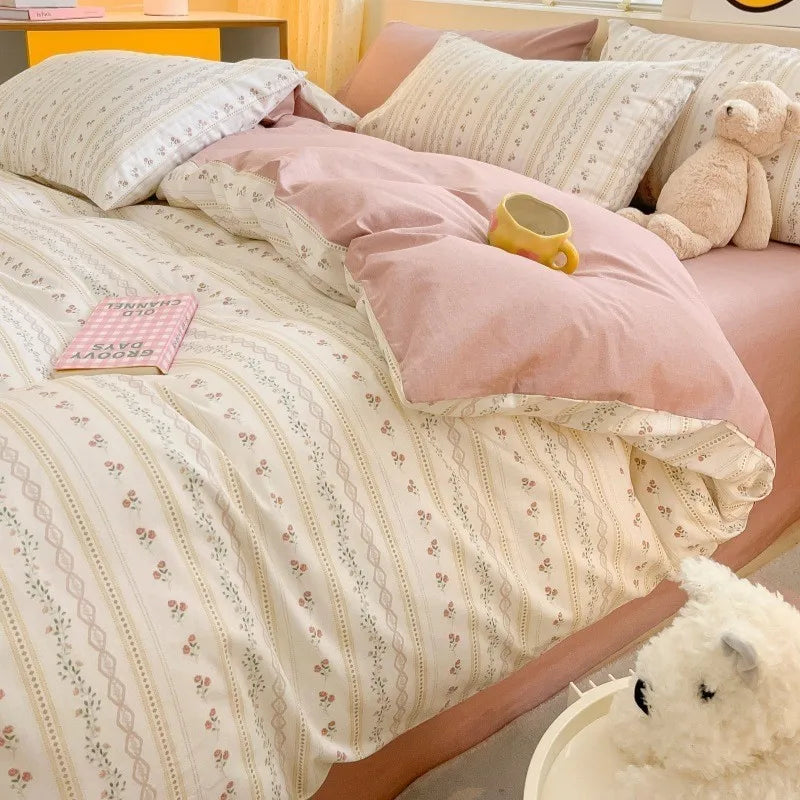 Cotton Long Staple Cotton 4 Pcs Bedding Set