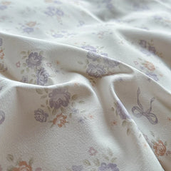Floral Print Single Double Duvet Cover Set Soft Comfortable Queen Comforter Cover and Pillowcase Skin-friendly Bedding Set