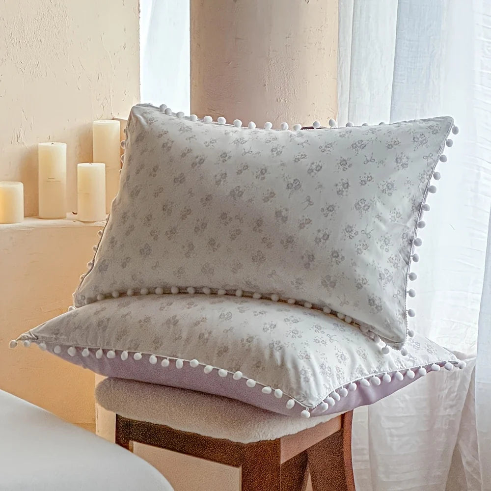 Floral Print Single Double Duvet Cover Set Soft Comfortable Queen Comforter Cover and Pillowcase Skin-friendly Bedding Set