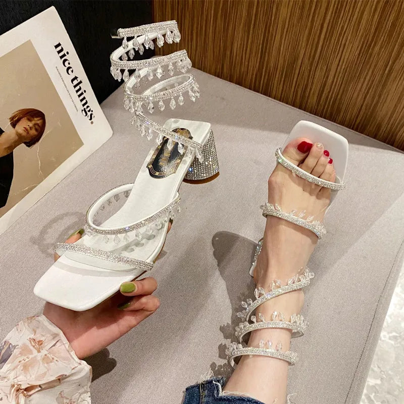 Snake-like Winding Sandals