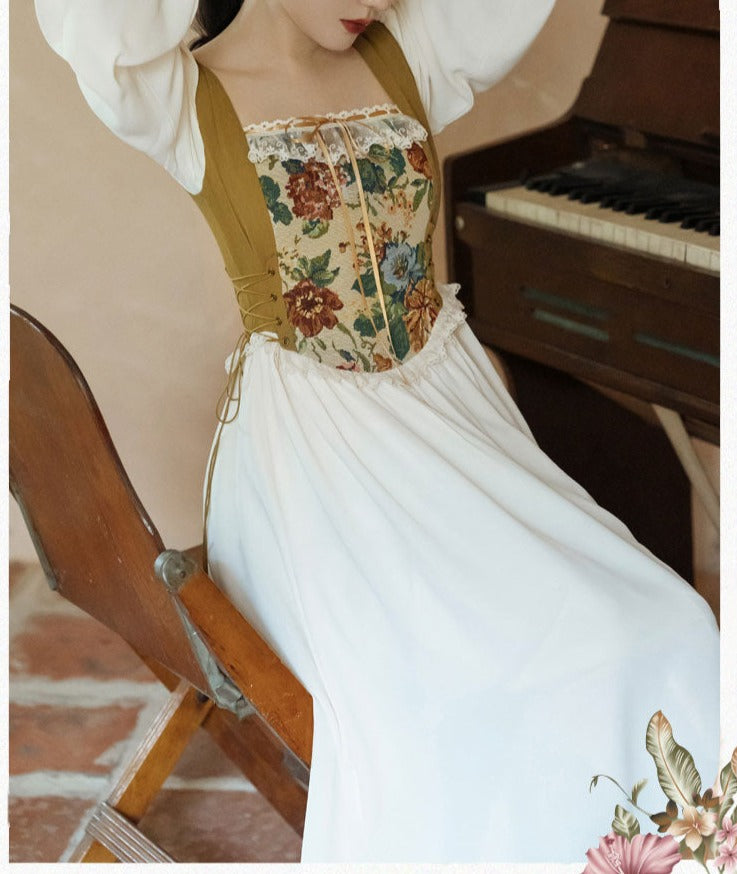 Devina Cottage Witch Cottagecore Bustier Dress