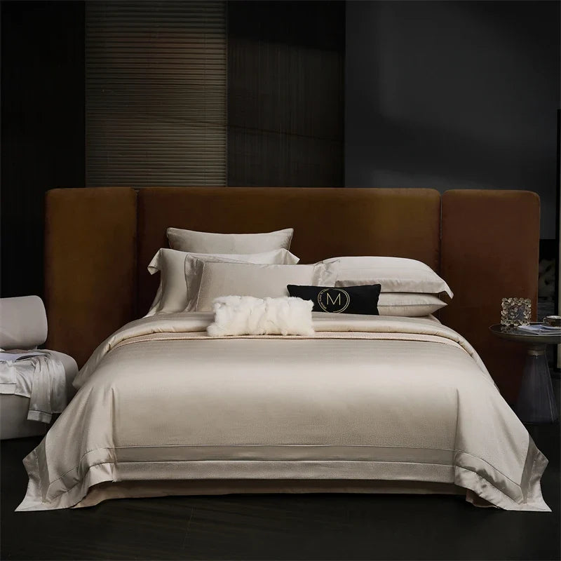 4Pcs Premium Egyptian Cotton Jacquard Bedding Set
