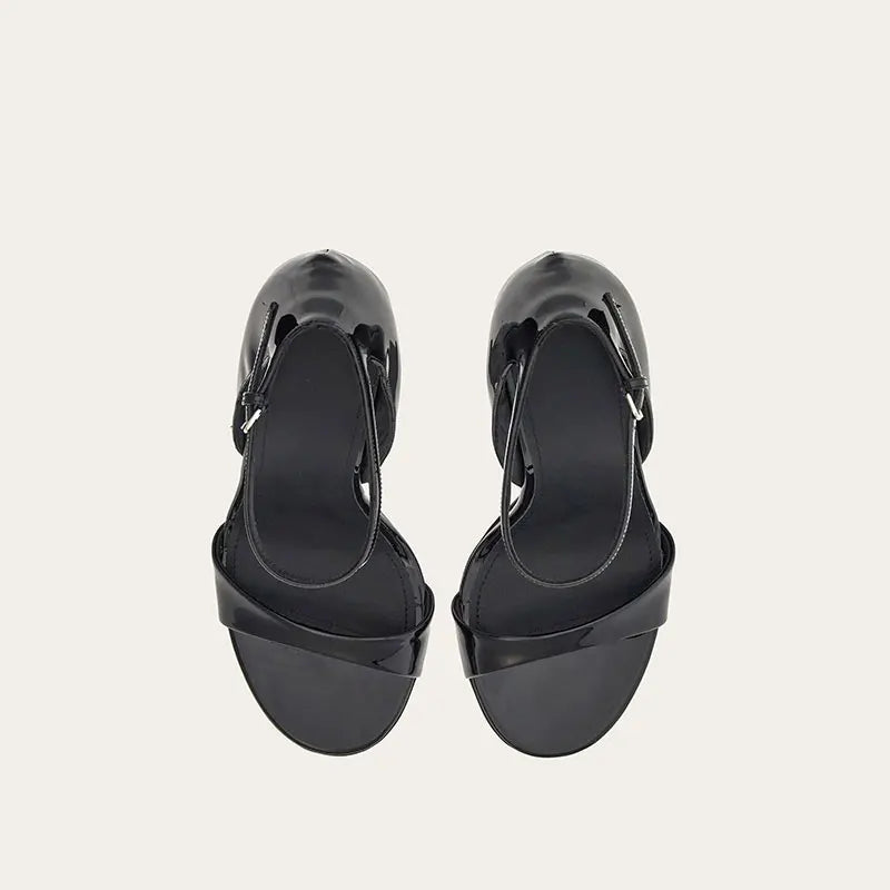 Round Toe One Piece with Super High Slope Heel