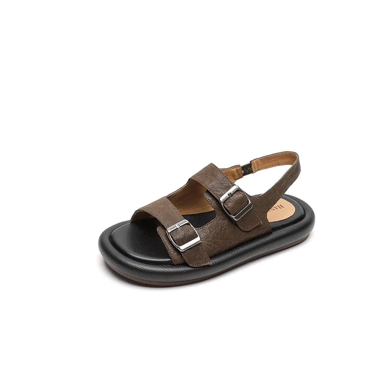 horse leather low Heel