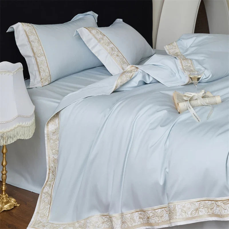 1000TC Egyptian Cotton Luxury Embroidery Border Bedding Set