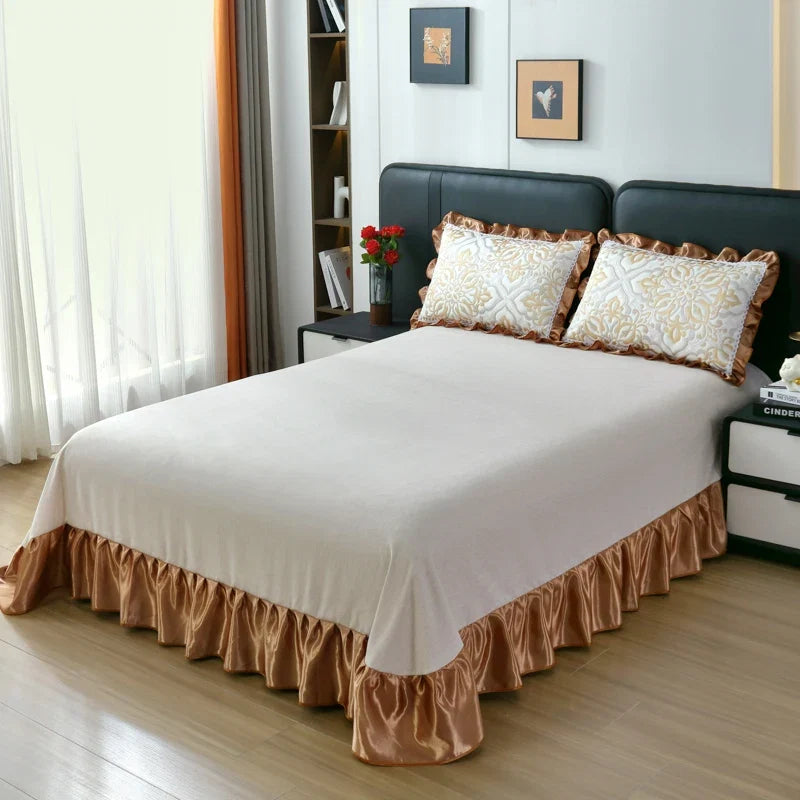4Pcs Knitted Cotton Soft Luxury Bedding Set