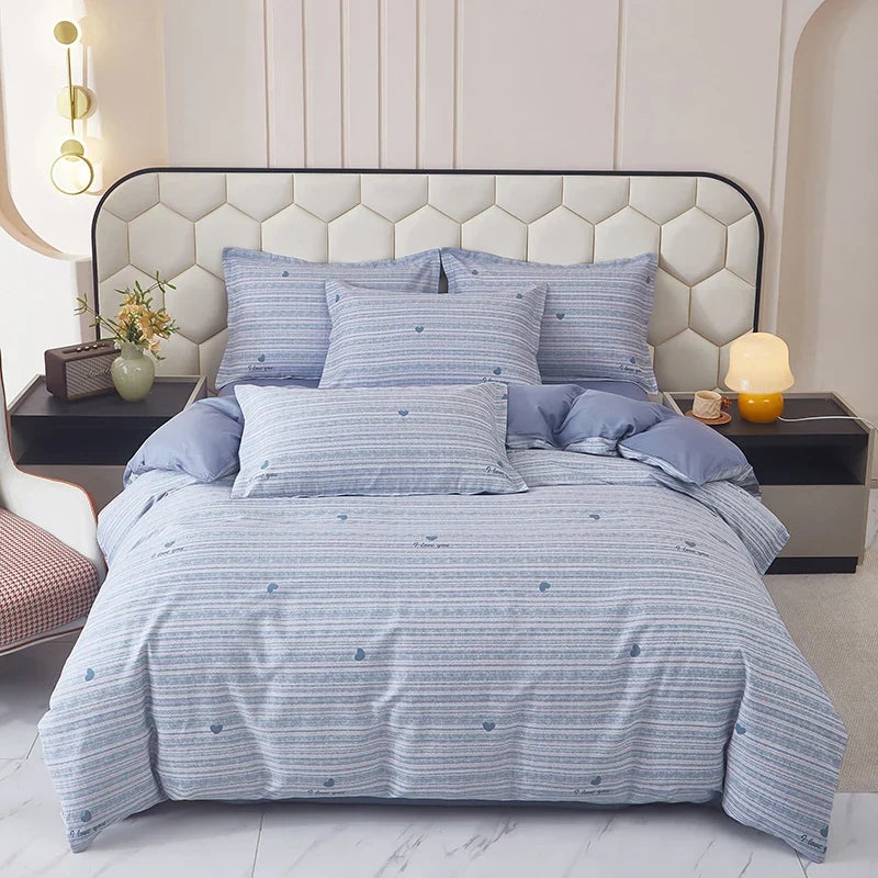 Geometric comforter cover 100%  Minimal 1 piece Cotton Skin-friendly Duvet cover Quilt covers for queen king single size bed