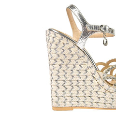 Round Toe Thick Sole With Diamond Inlaid High Heels