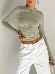 Lenny Thumbhole Crew Neck Top