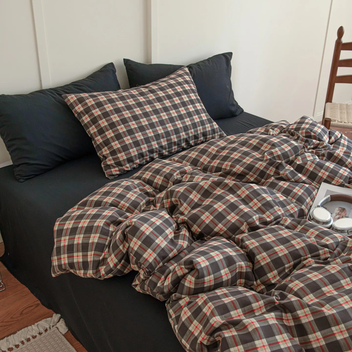 1Pcs Stripe Print Duvet Cover Twin Queen King Quilt Cover Korean Four Seasons Full Queen Adult Kids Dormitory Comforter Cover