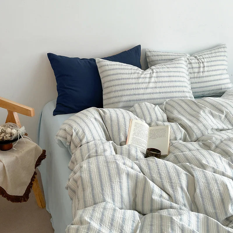 Japanese Retro Stripe Bedding Sets