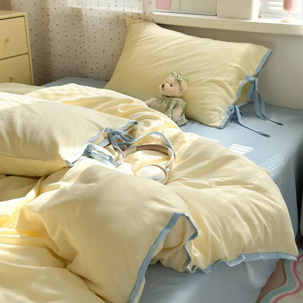 Japanese Washed Cotton Lacing Bedding Sets