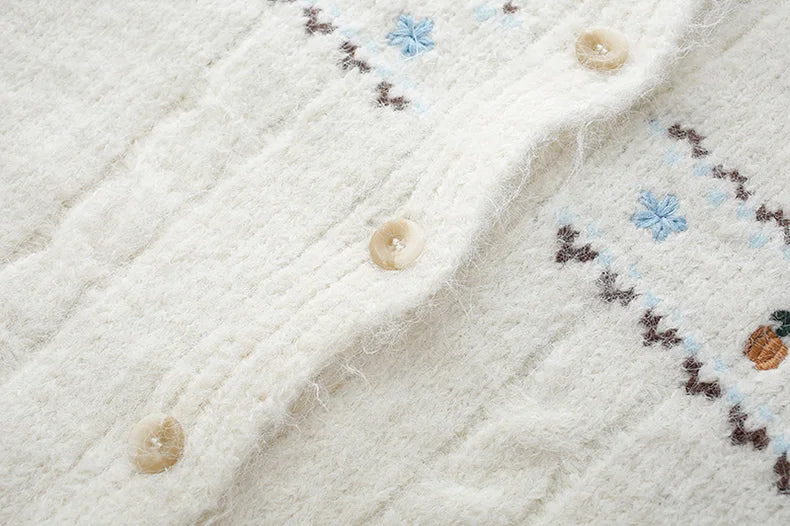 Lucia Cottagecore Cardigan with Embroidery