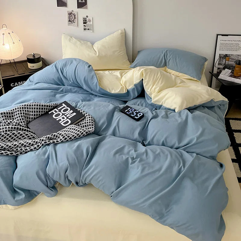 Solid Color Brushed Microfiber Bedding Set