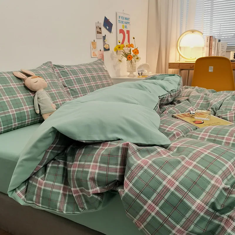 Japanese Plaid Bedding Sets