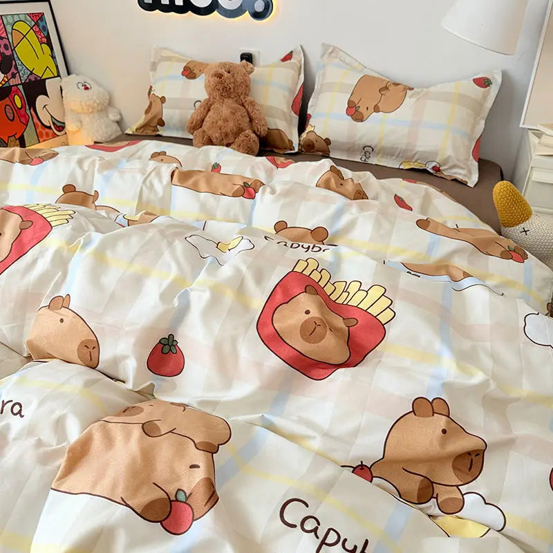 Korean Pink Bedding Set