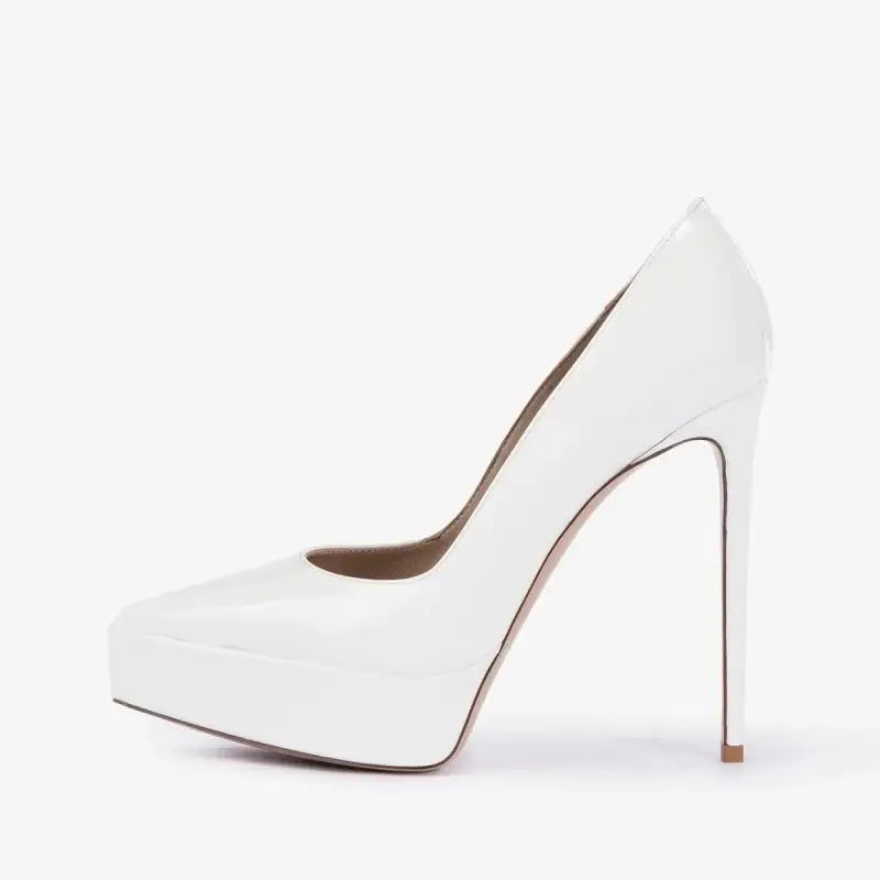 Nude Patent Leather Pumps
