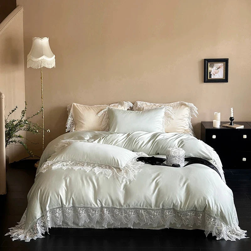 Romantic Lace Princess Wedding Bedding Set