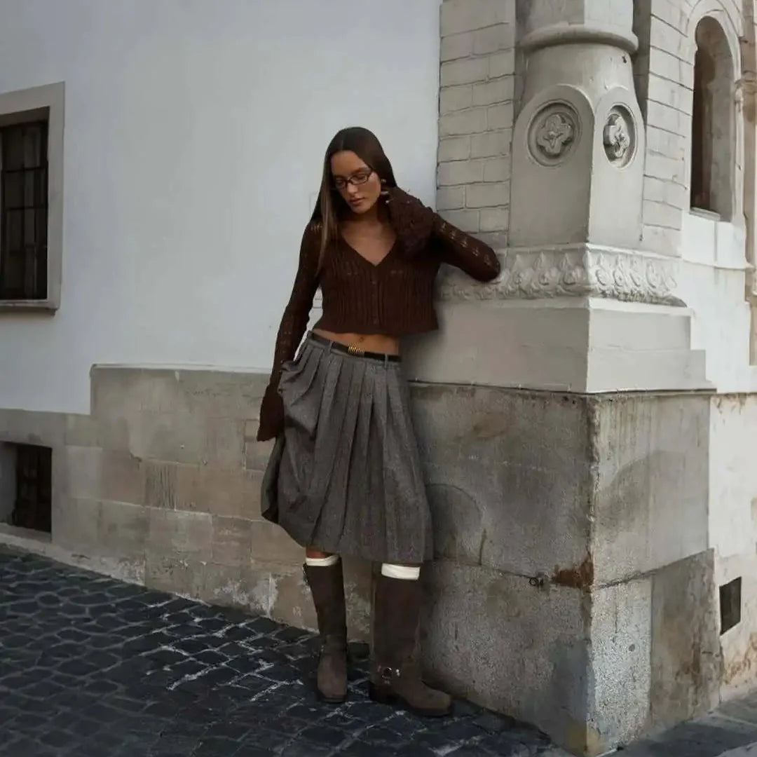 Coasting Through Hollow Out Knitted Cardigan