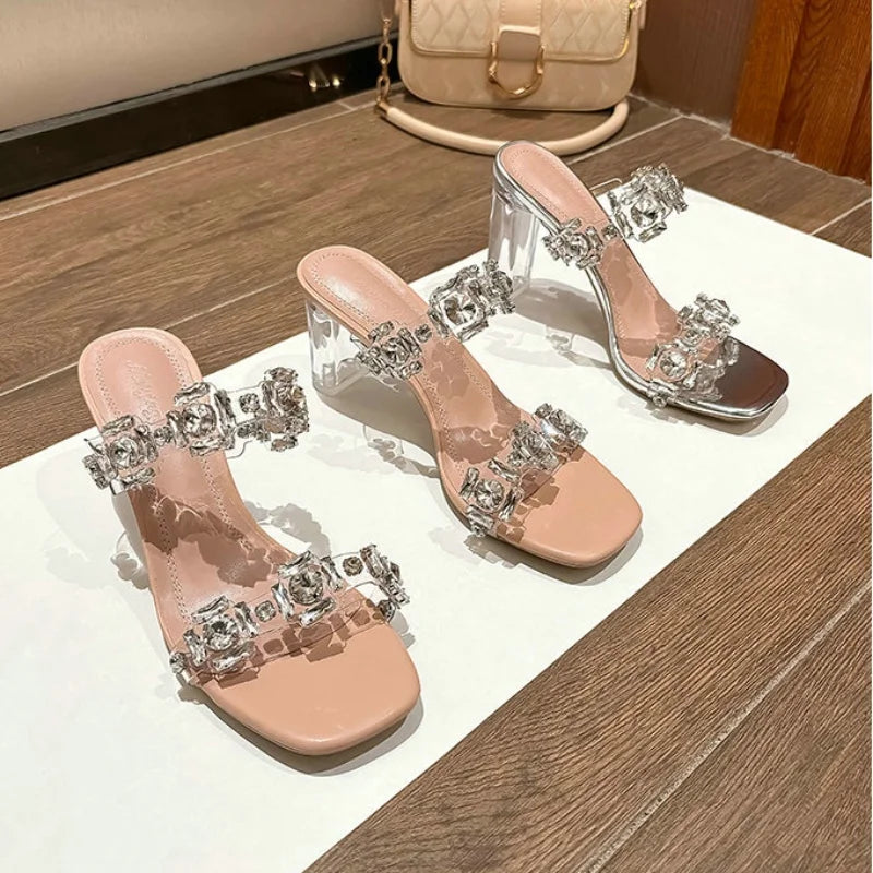 Transparent Rhinestone Heels