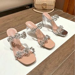 Transparent Rhinestone Heels