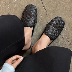 sheepskin woven middle Heel