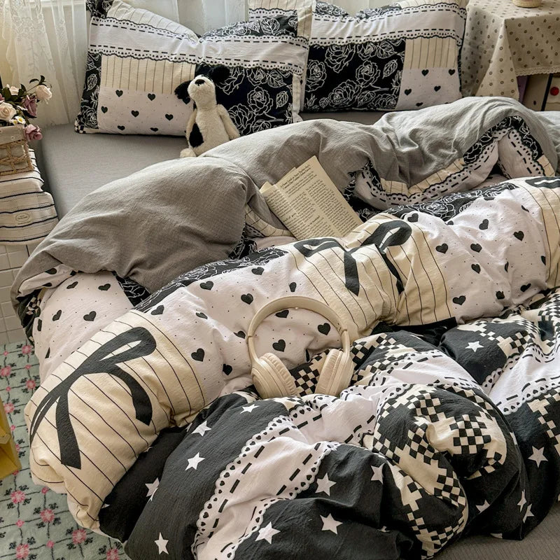 Korean Style Fashion Bedding Set