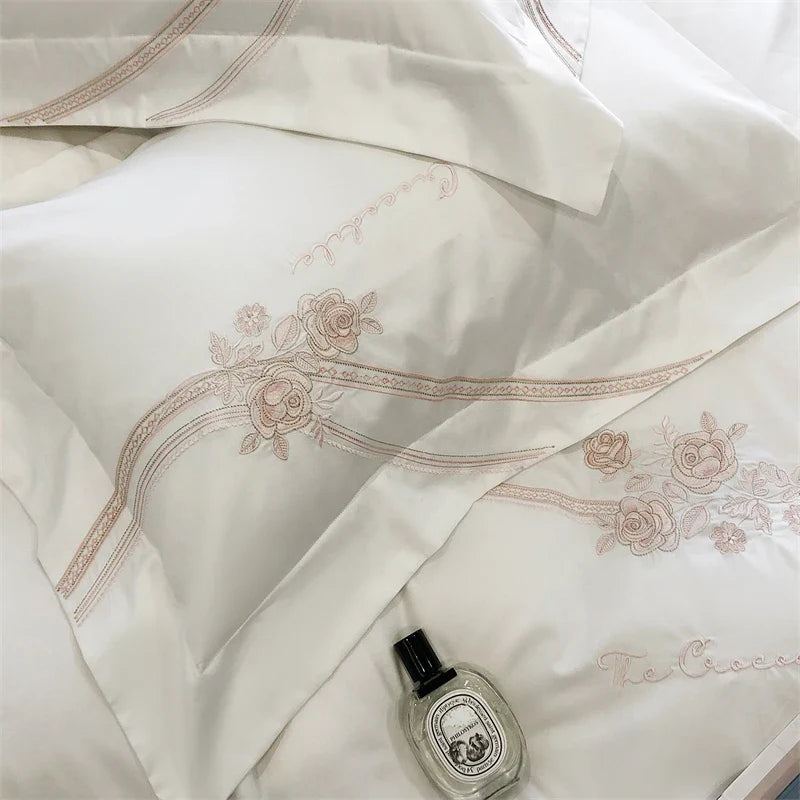 Luxury 100% Egyptian Cotton Embroidery Bedding Set