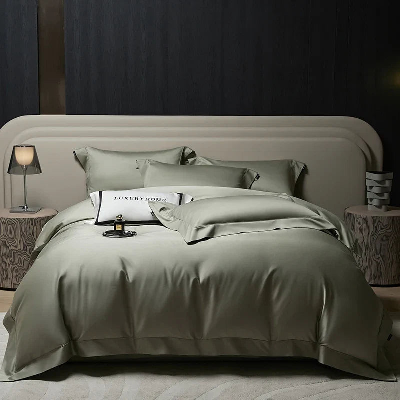 Luxury 1400TC Egyptian Cotton Soft Silky Black Bedding Set