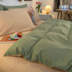 1 Pc Housse De Couette 220x240 White Gray Color Duvet Cover Double Size Funda Nordica Cama 150 Queen/King Size Bed Cover