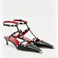 Rivet Studded Kitten Heels
