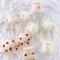 Heart Print Lolita Lingerie Set
