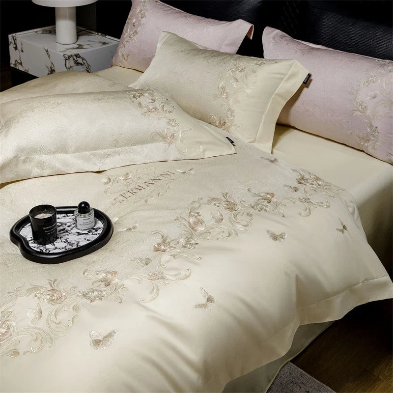 Thick Weave Jacquard Egyptian Cotton Luxury Bedding Set