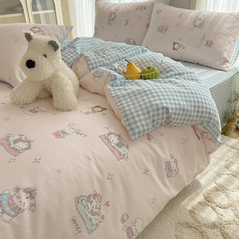 Cotton Long Staple Cotton 4 Pcs Bedding Set
