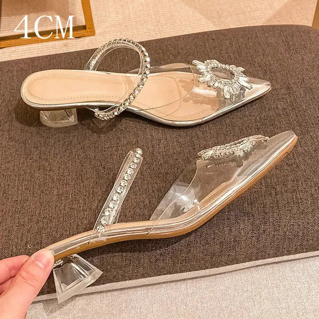 Luxury Rhinestone Transparent High Heels