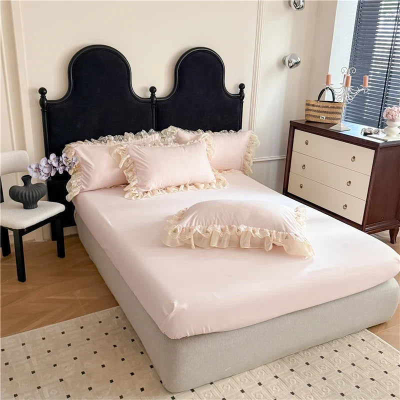 4Pcs Princess Wedding Bedding Set