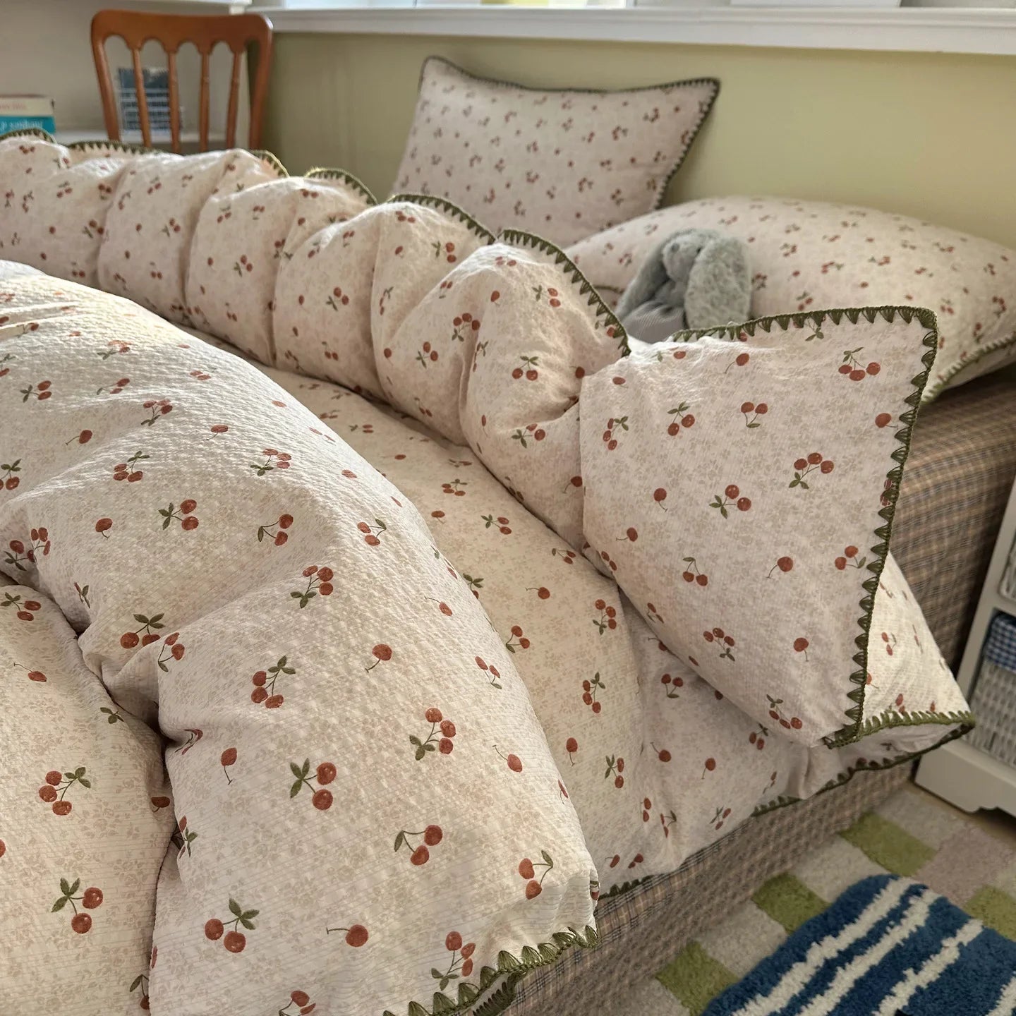 Pure Cotton 4 Piece Bed Sheet Set Dormitory Bedding Twin Full Queen King Size Soft Breathable