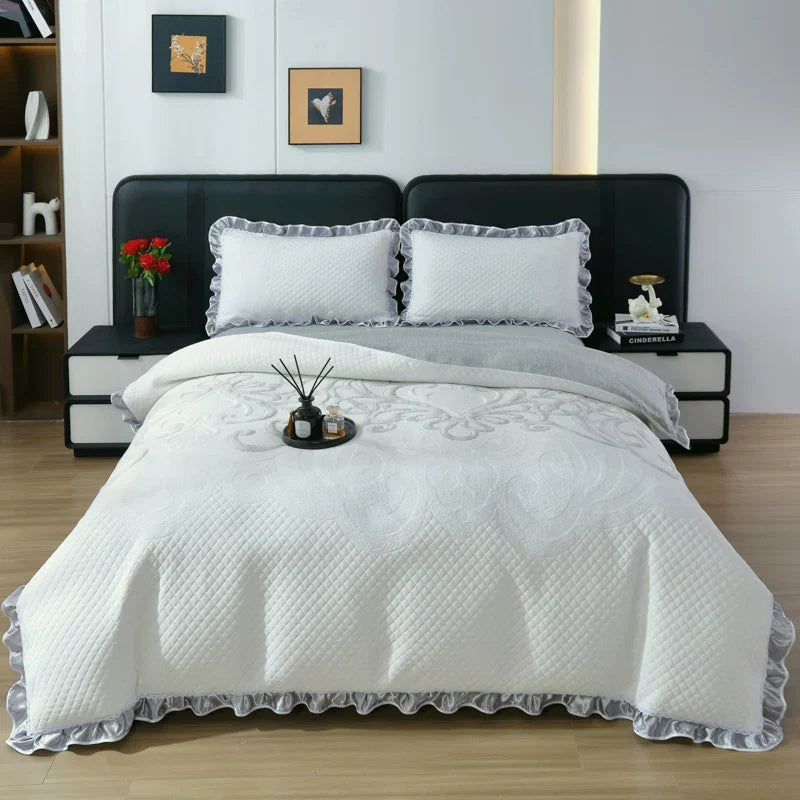 4Pcs Knitted Cotton Soft Luxury Bedding Set
