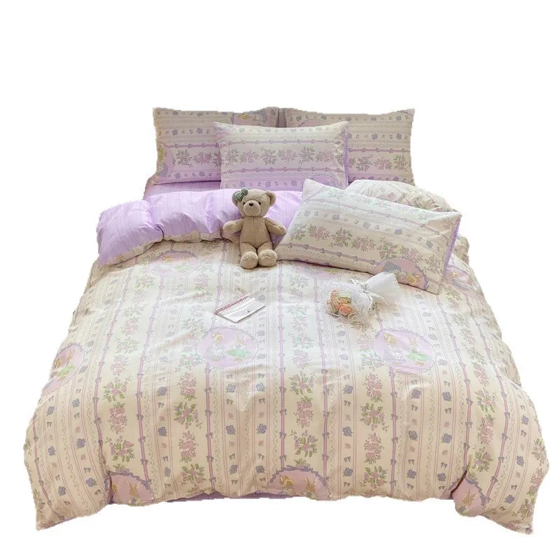 1PC Skin Friendly Duvet Cover Cartoon Printed Quilt Cover Single Bed and Double Bed Duvet Cover Soft Cptton Comforters Covers