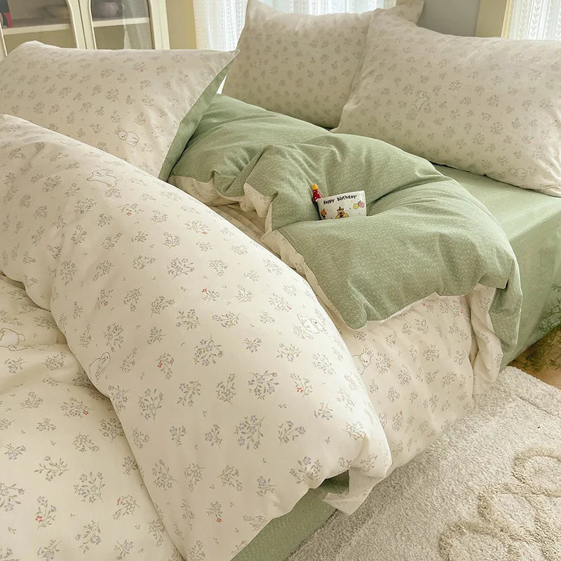 Cotton Long Staple Cotton 4 Pcs Bedding Set
