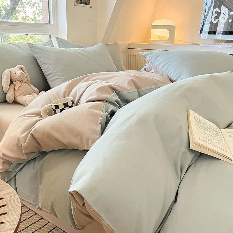 300TC 100% Cotton Sheet Set Full Size Home Bedding Set