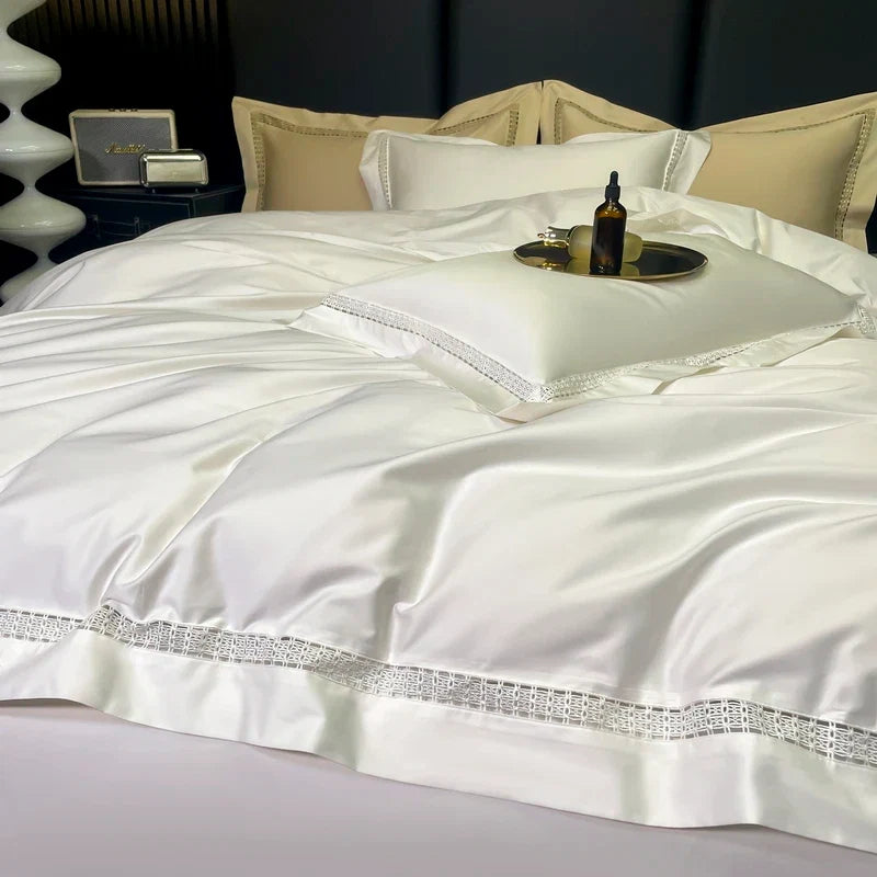 4Pcs Luxury 1000TC Egyptian Cotton White Hotel Style Bedding Set