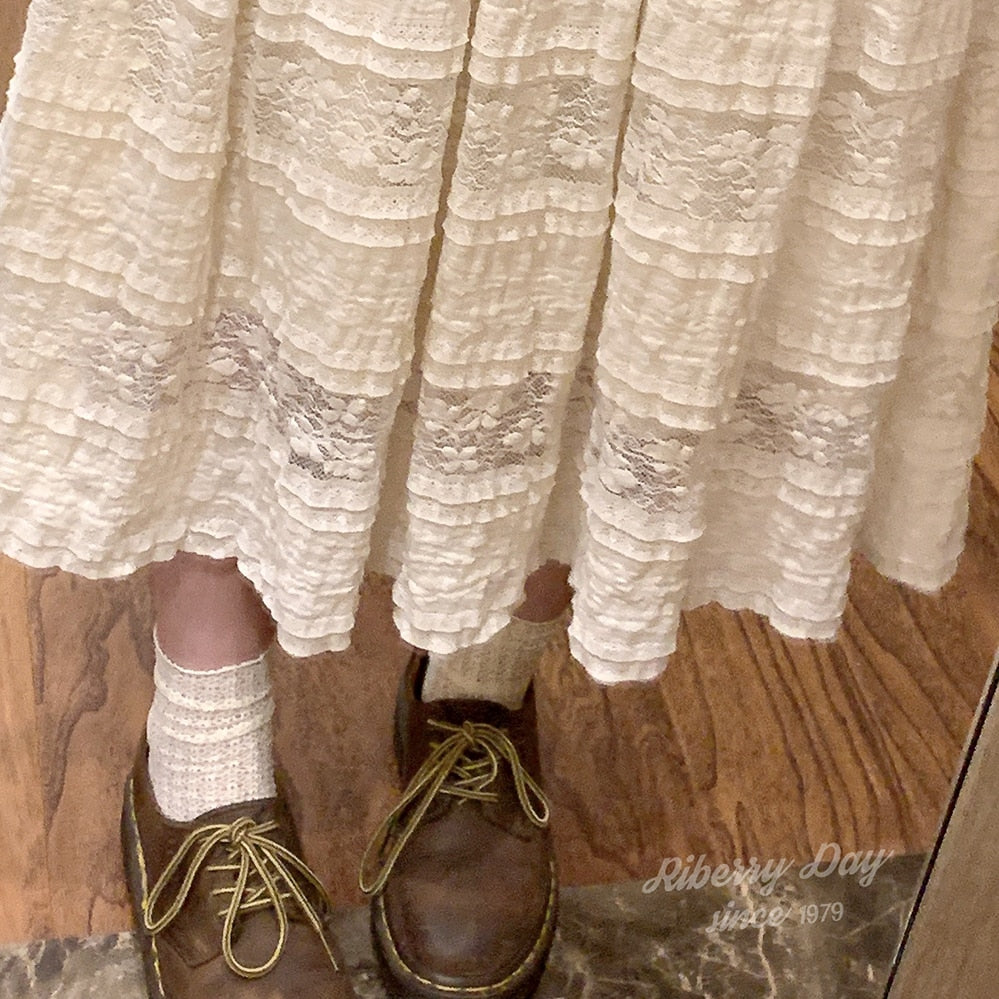 Cottagecore Vintage Fairy Lace Skirt