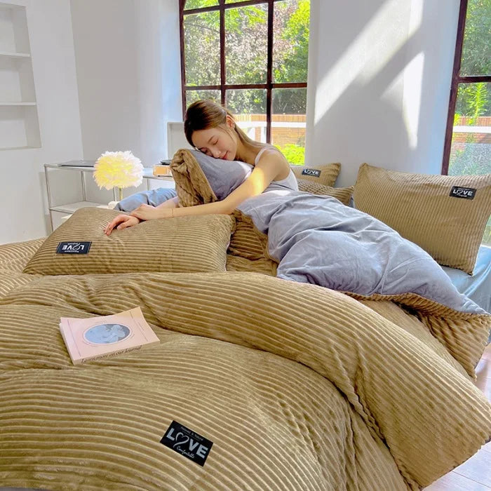 Winter Warm 3pcs Bedding Sets