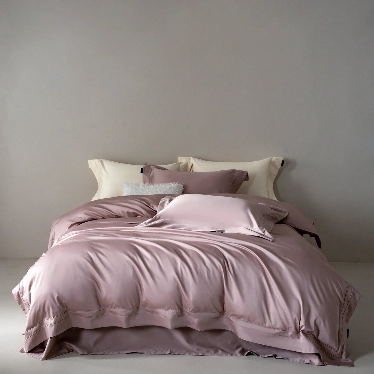 Premium 1000TC Egyptian Cotton Luxury Solid Color Simple Hotel Style Bedding Set